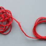 A thread spun from a tangled yarn